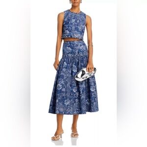 Set - Cinq à Sept Maia Midi Studded Skirt & Crop Top